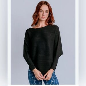 KERISMA • RYU Black Batwing Knit Sweater S-M